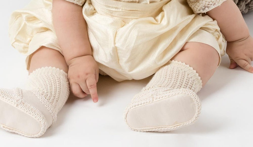 Calcetines para bebé Niño Bautizo, Ceremonia y Fiesta - Beige – Paloma Rubio