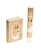 Vela de Primera Comunion Niño Kit Repujado Sagrado Corazon (VELA, BIBLIA, ROSARIO) - Hecho en Mexico