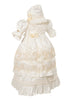 Ropon y Vestido de Bautizo Desmontable para niña