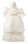 Ropon y Vestido de Bautizo Desmontable para niña